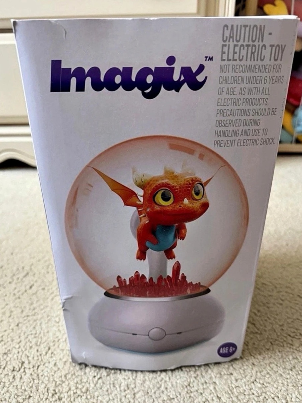 Imagix Crystal Ball Holographic Companion Toy, White & Red